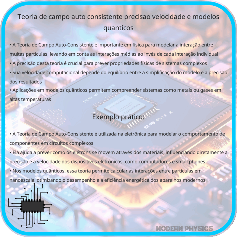 Teoria de Campo Auto-Consistente | Precisão, Velocidade e Modelos Quânticos