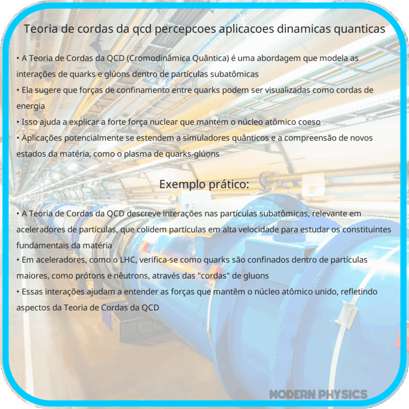 Teoria de Cordas da QCD | Percepções, Aplicações & Dinâmicas Quânticas