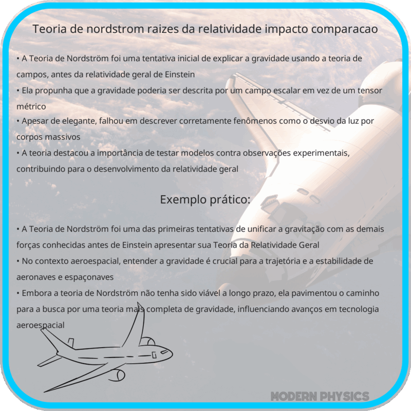 Teoria de Nordström | Raízes da Relatividade, Impacto & Comparação