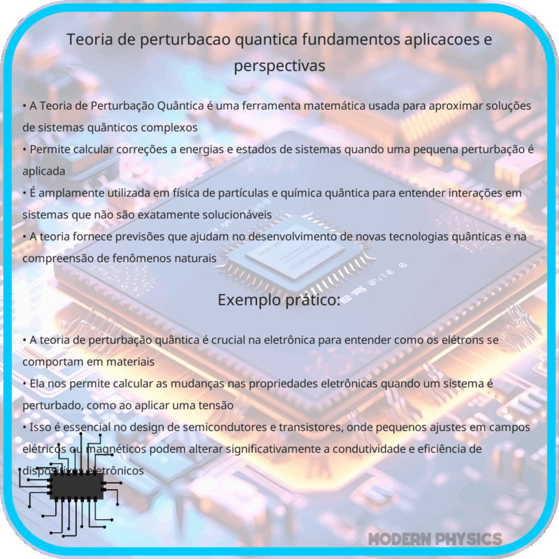 Teoria de Perturbação Quântica | Fundamentos, Aplicações e Perspectivas