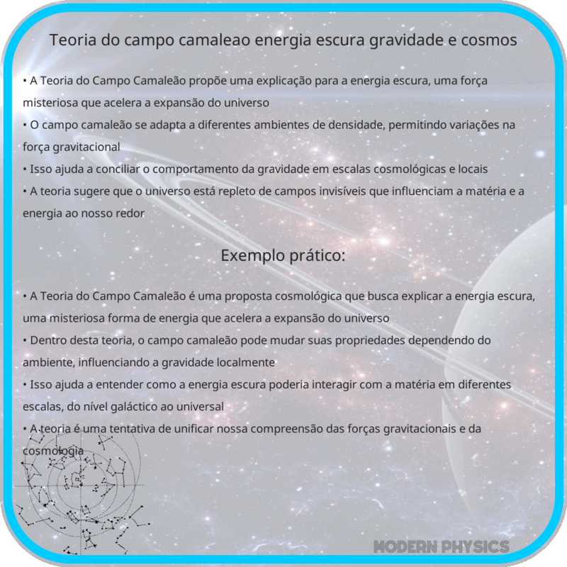 Teoria do Campo Camaleão | Energia Escura, Gravidade e Cosmos