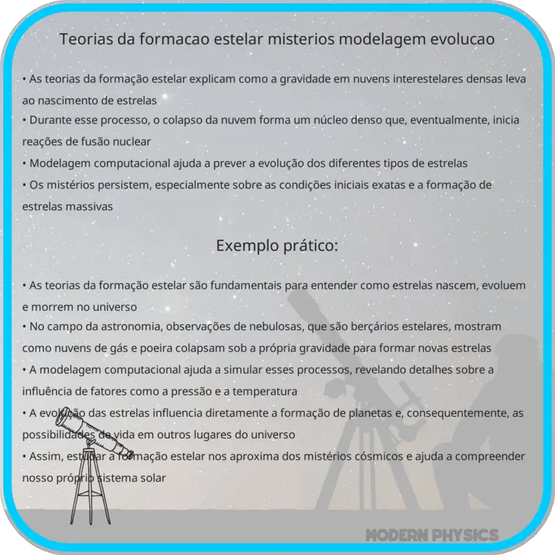 Teorias da Formação Estelar | Mistérios, Modelagem & Evolução