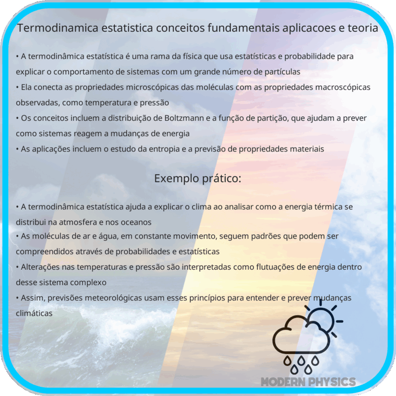 Termodinâmica Estatística | Conceitos Fundamentais, Aplicações e Teoria