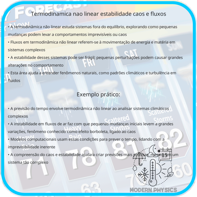 Termodinâmica Não Linear | Estabilidade, Caos e Fluxos