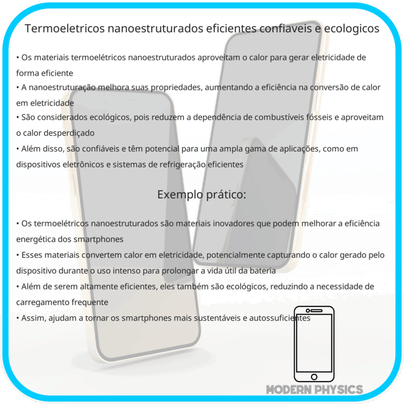 Termoelétricos Nanoestruturados: Eficientes, Confiáveis e Ecológicos