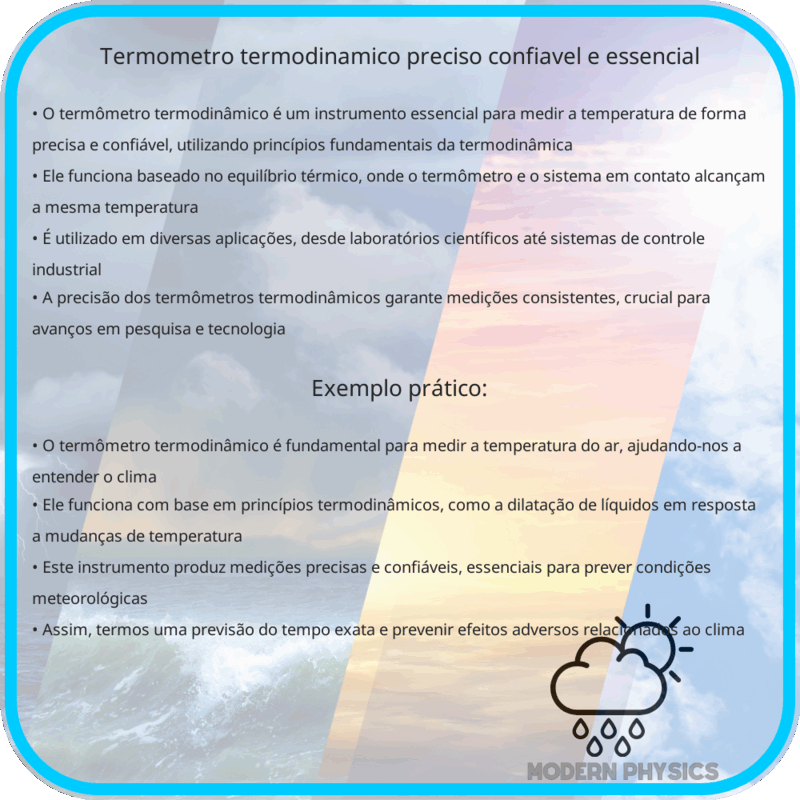 Termômetro Termodinâmico | Preciso, Confiável e Essencial