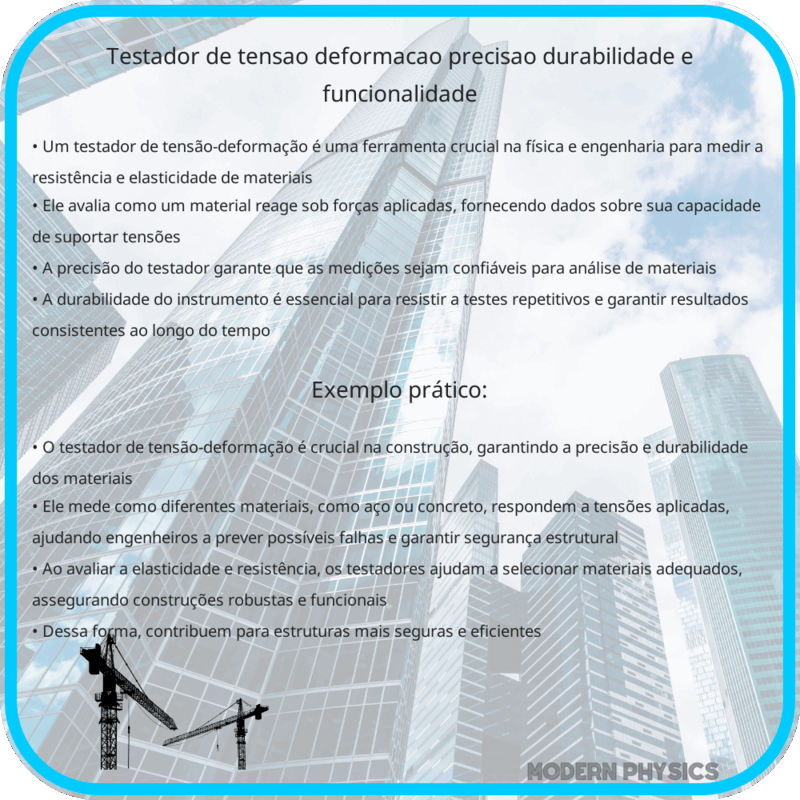 Testador de Tensão-Deformação | Precisão, Durabilidade e Funcionalidade