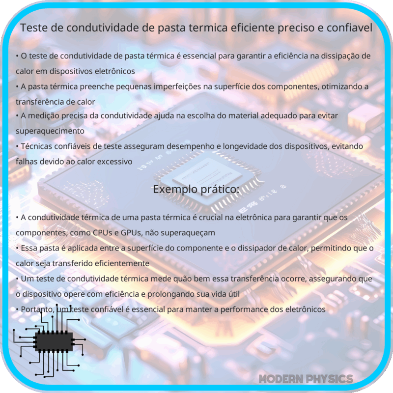 Teste de Condutividade de Pasta Térmica | Eficiente, Preciso e Confiável