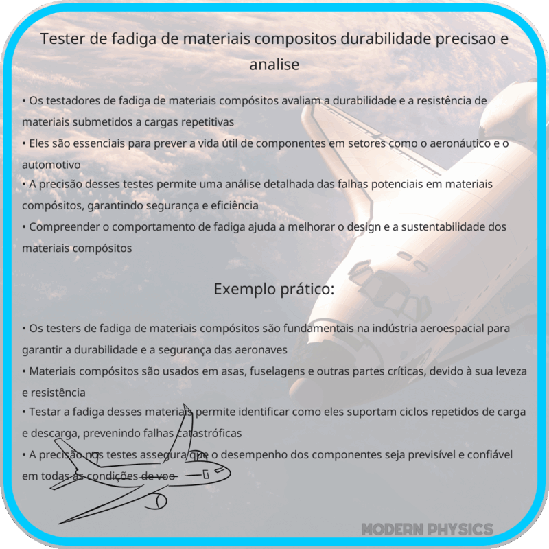 Tester de Fadiga de Materiais Compósitos | Durabilidade, Precisão e Análise