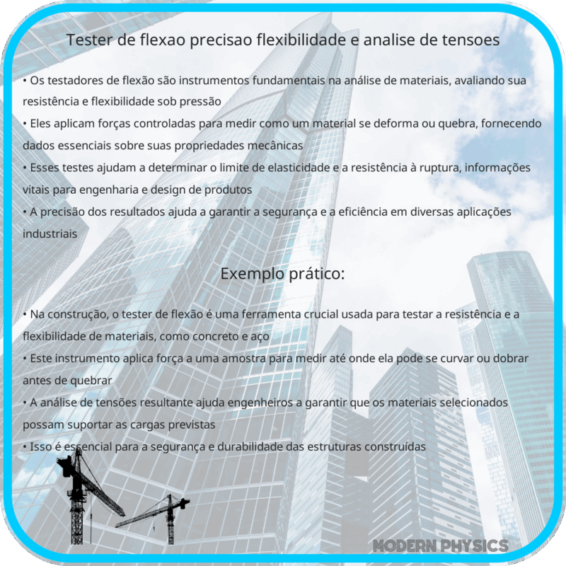 Tester de Flexão | Precisão, Flexibilidade e Análise de Tensões