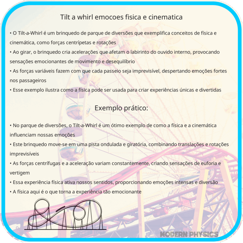 Tilt-a-Whirl | Emoções, Física e Cinemática