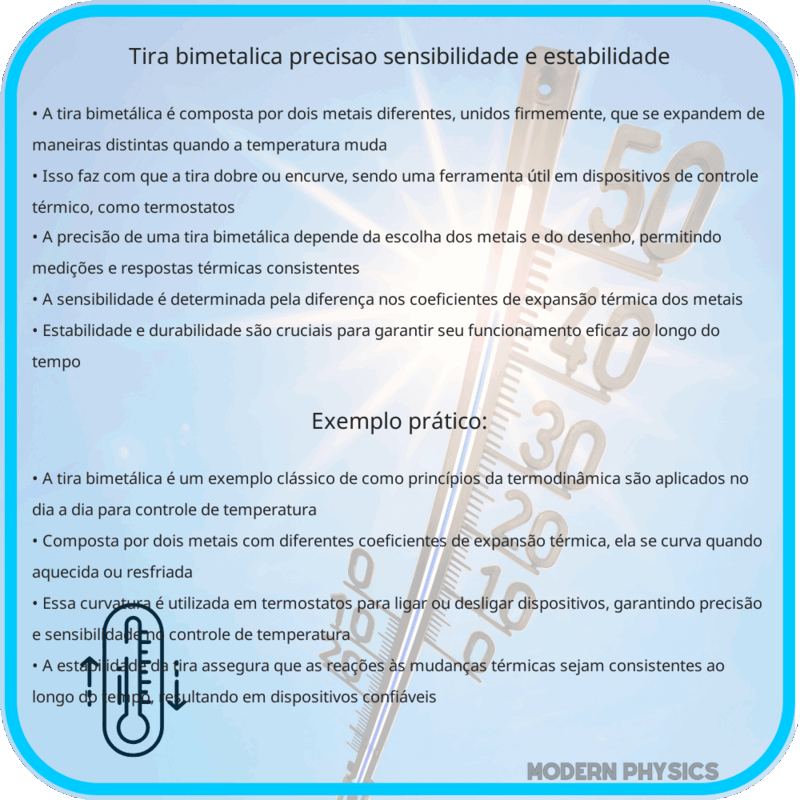 Tira Bimetálica | Precisão, Sensibilidade e Estabilidade