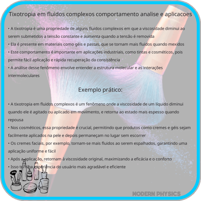 Tixotropia em Fluidos Complexos | Comportamento, Análise e Aplicações