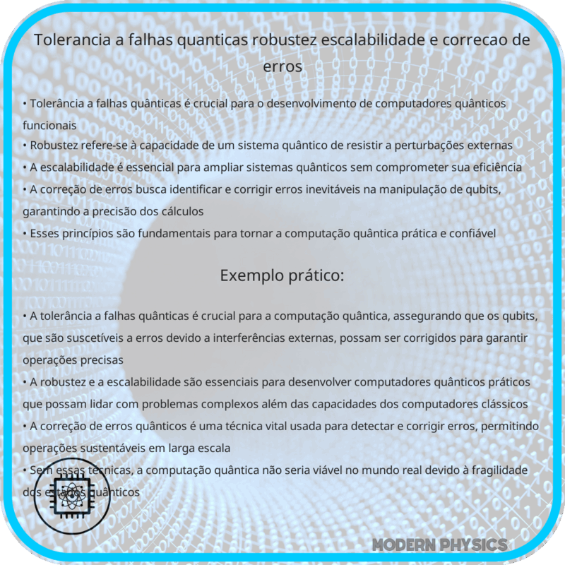 Tolerância a Falhas Quânticas | Robustez, Escalabilidade e Correção de Erros