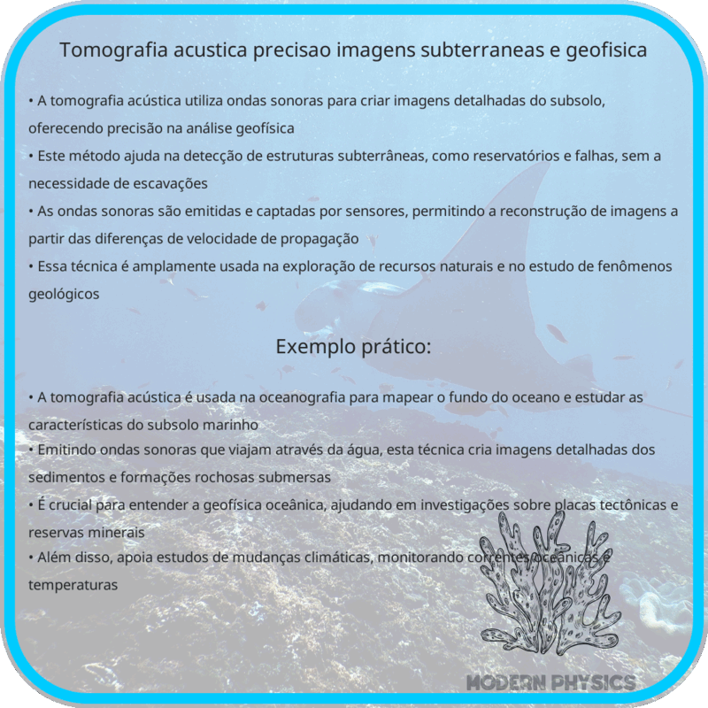 Tomografia Acústica: Precisão, Imagens Subterrâneas e Geofísica