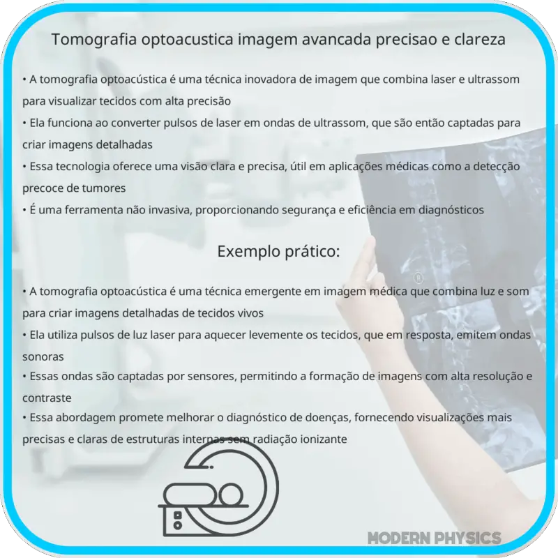 Tomografia Optoacústica | Imagem Avançada, Precisão e Clareza