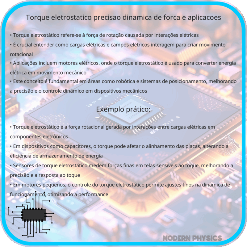 Torque Eletrostático | Precisão, Dinâmica de Força e Aplicações