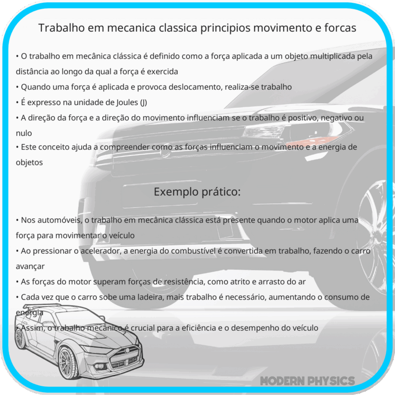 Trabalho em Mecânica Clássica | Princípios, Movimento e Forças