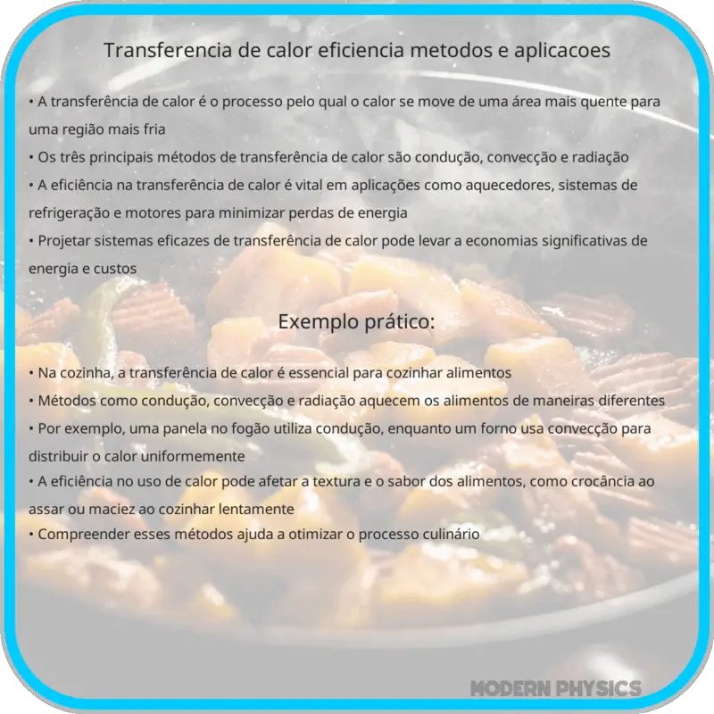 Transferência de Calor | Eficiência, Métodos e Aplicações