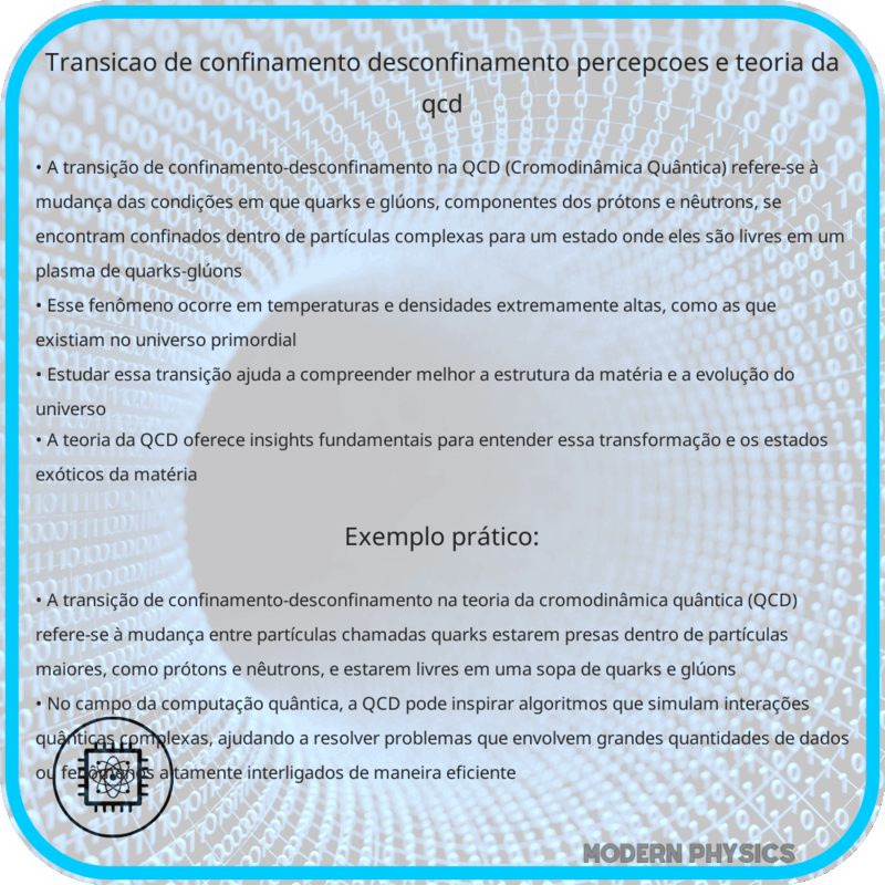 Transição de Confinamento-Desconfinamento | Percepções e Teoria da QCD