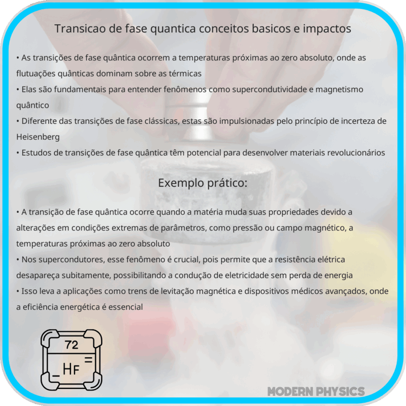 Transição de Fase Quântica | Conceitos Básicos e Impactos