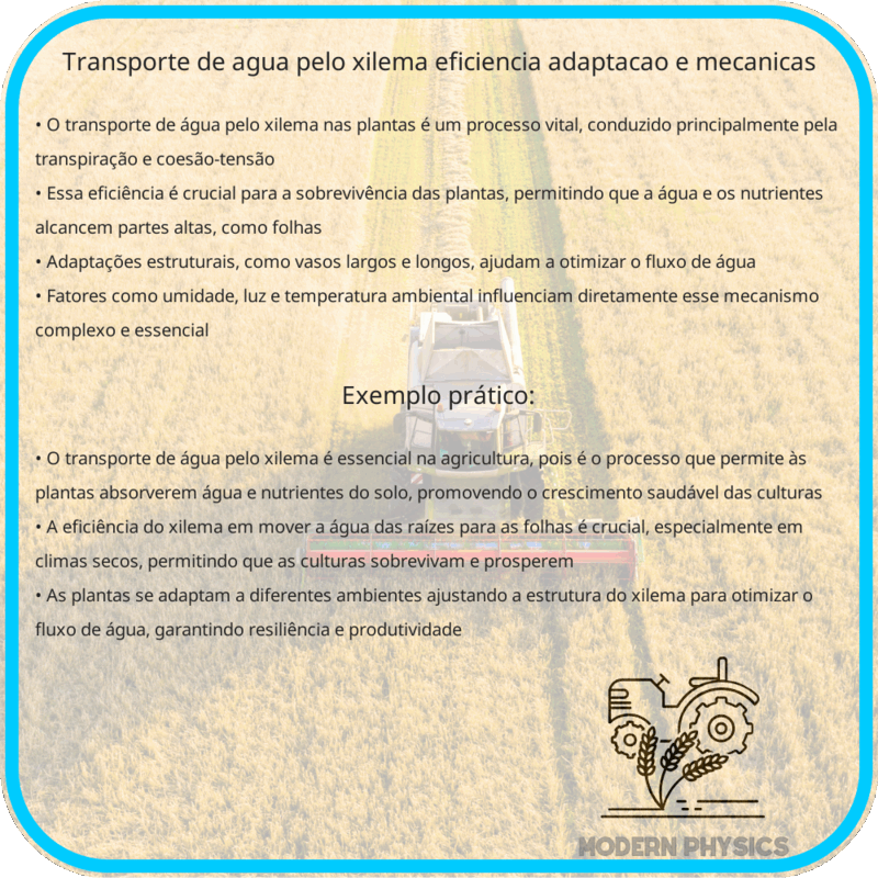 Transporte de Água pelo Xilema | Eficiência, Adaptação e Mecânicas