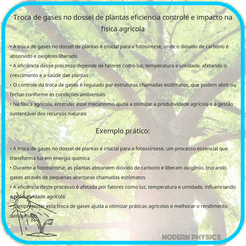 Troca de Gases no Dossel de Plantas | Eficiência, Controle e Impacto na Física Agrícola