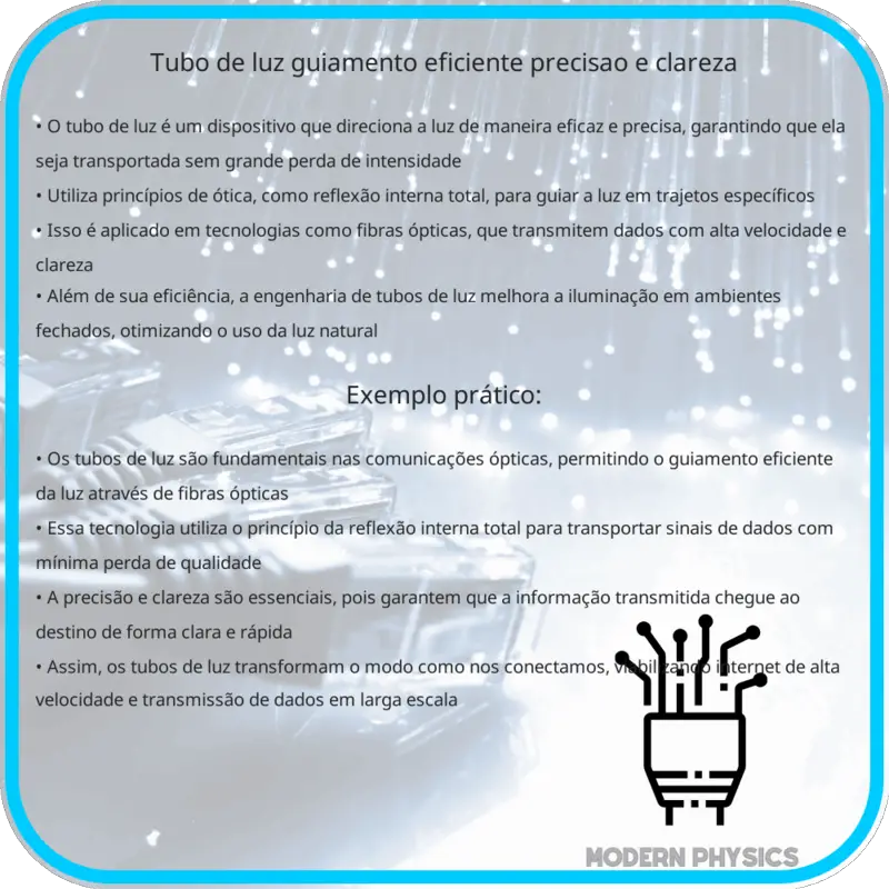 Tubo de Luz | Guiamento Eficiente, Precisão e Clareza