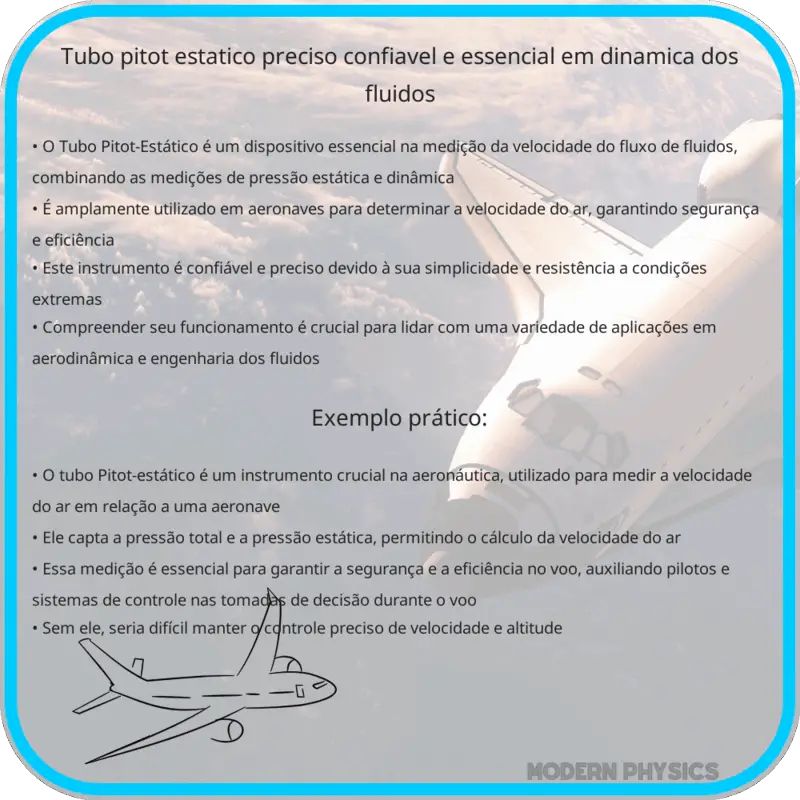 Tubo Pitot-Estático: Preciso, Confiável e Essencial em Dinâmica dos Fluidos