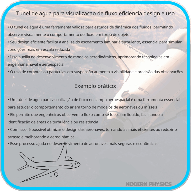 Túnel de Água para Visualização de Fluxo | Eficiência, Design e Uso