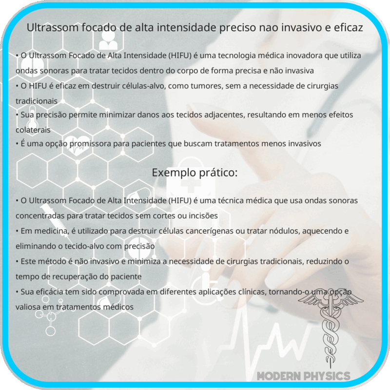 Ultrassom Focado de Alta Intensidade | Preciso, Não Invasivo e Eficaz