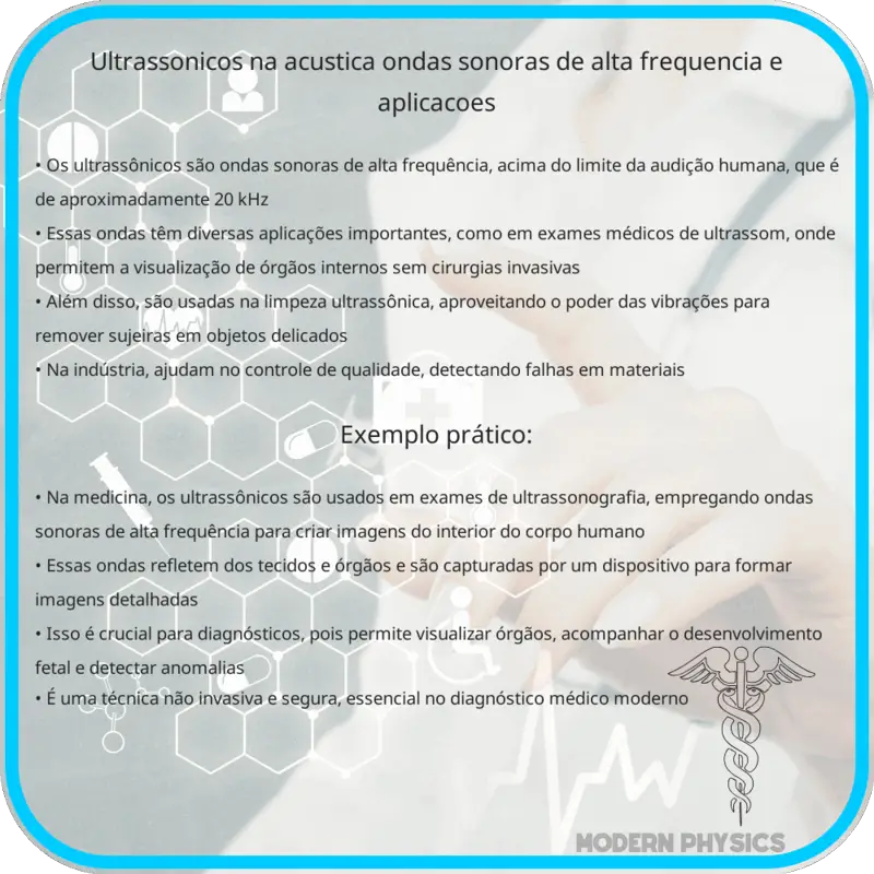 Ultrassônicos na Acústica | Ondas Sonoras de Alta Frequência e Aplicações