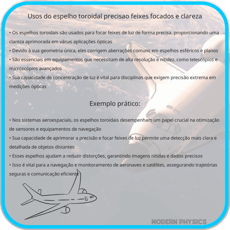 Usos do Espelho Toroidal | Precisão, Feixes Focados e Clareza