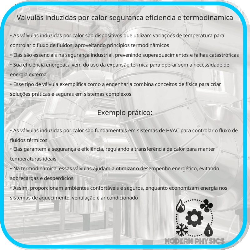 Válvulas Induzidas por Calor | Segurança, Eficiência e Termodinâmica