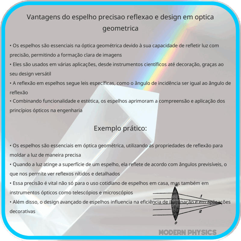 Vantagens do Espelho | Precisão, Reflexão e Design em Óptica Geométrica