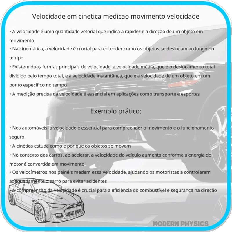 Velocidade em Cinética | Medição, Movimento & Velocidade