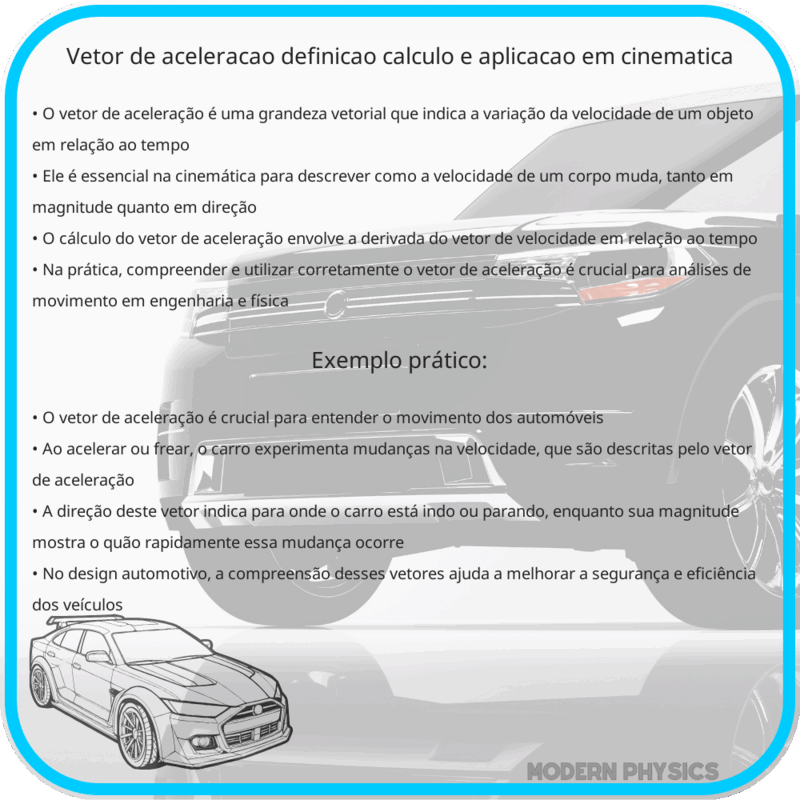 Vetor de Aceleração | Definição, Cálculo e Aplicação em Cinemática