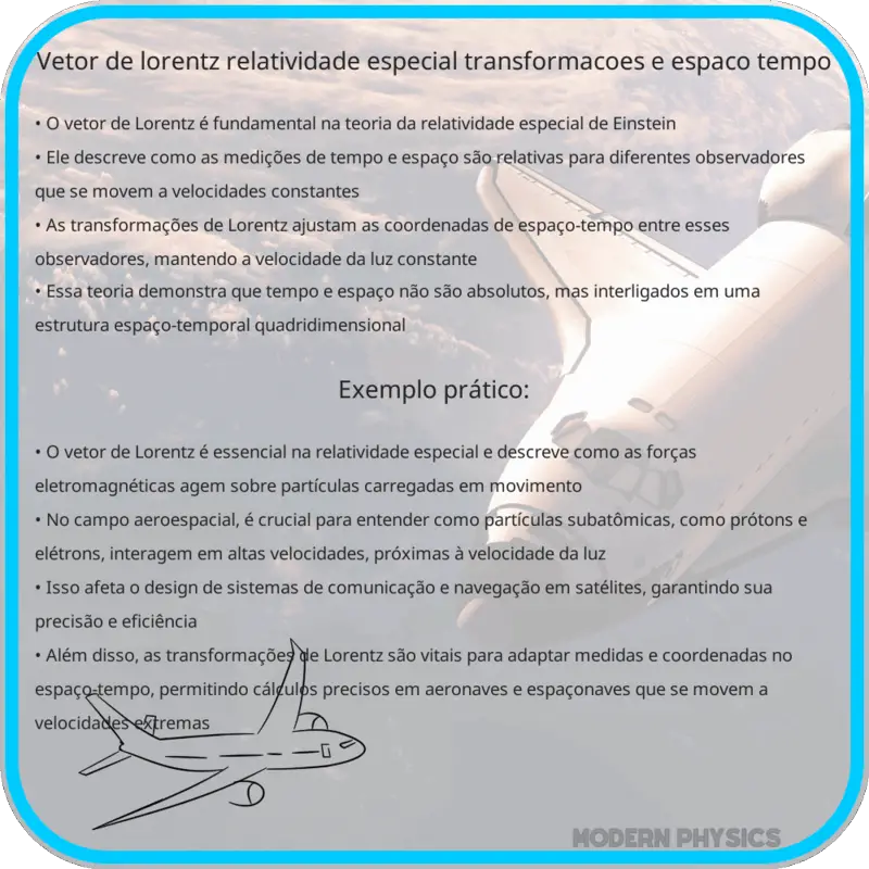 Vetor de Lorentz | Relatividade Especial, Transformações e Espaço-Tempo