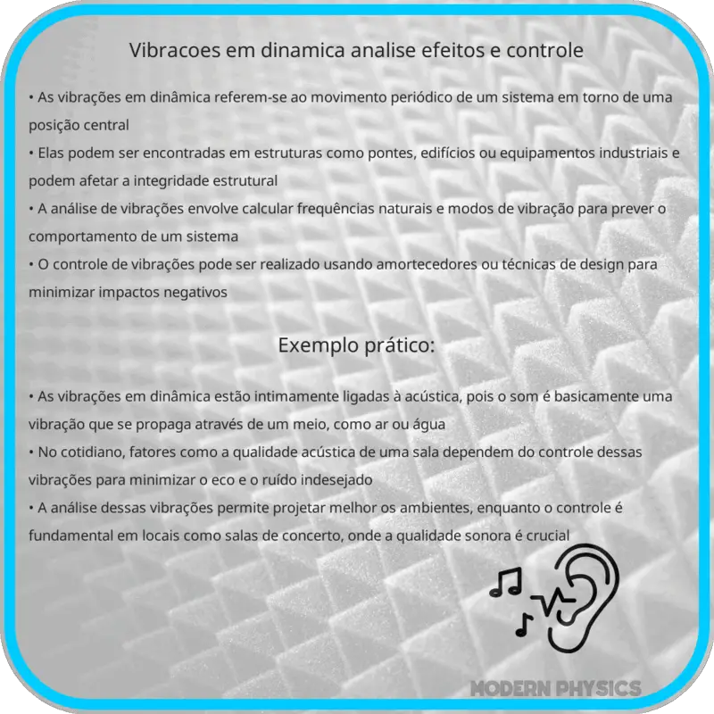 Vibrações em Dinâmica | Análise, Efeitos e Controle