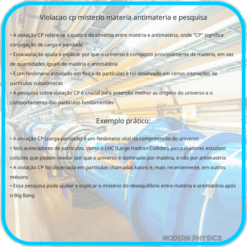 Violação CP: Mistério, Matéria-Antimatéria e Pesquisa