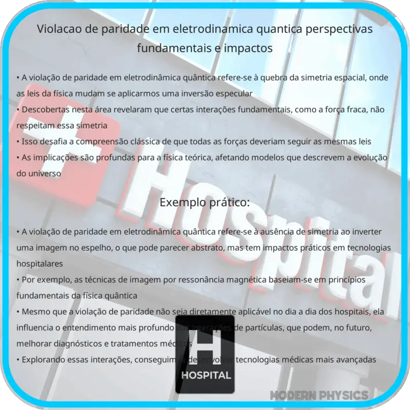 Violação de Paridade em Eletrodinâmica Quântica | Perspectivas Fundamentais e Impactos