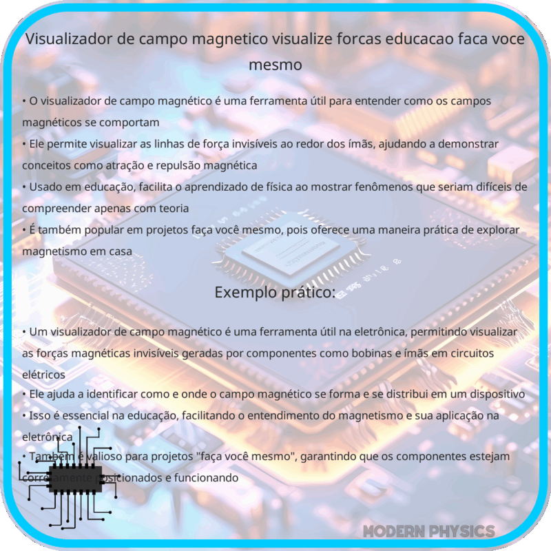 Visualizador de Campo Magnético | Visualize Forças, Educação & Faça Você Mesmo