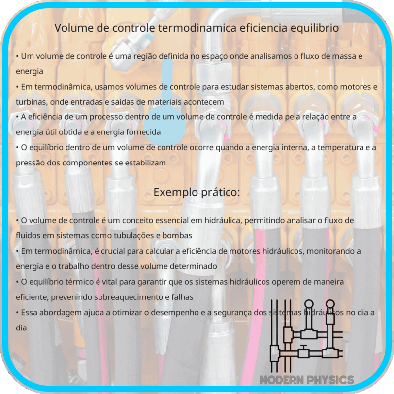 Volume de Controle | Termodinâmica, Eficiência & Equilíbrio